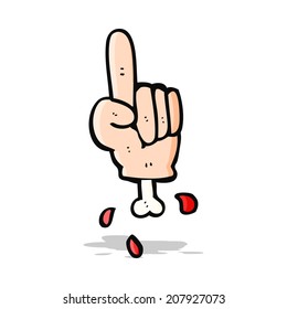 cartoon pointing halloween hand
