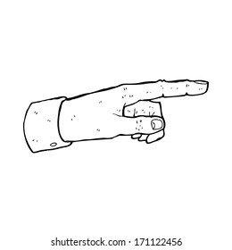 cartoon pointing hand
