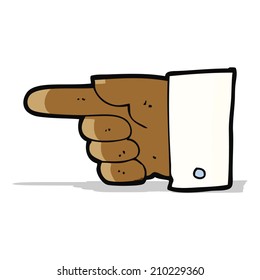 caricatura apuntando a la mano