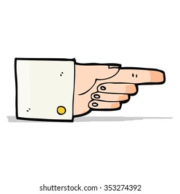 caricatura apuntando a la mano