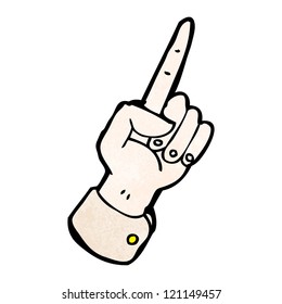 cartoon pointing hand symbol