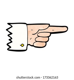 cartoon pointing hand symbol