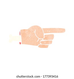 cartoon pointing hand symbol