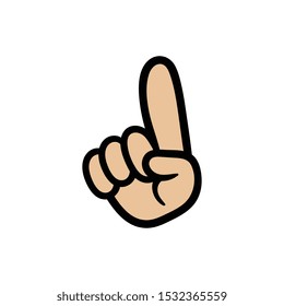 Cartoon Pointing Hand Vector Illustration