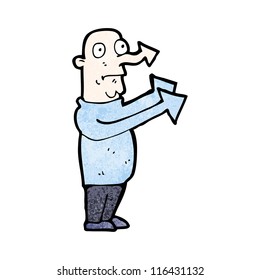 cartoon pointing man