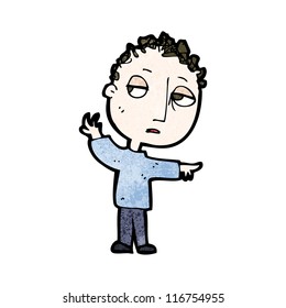 cartoon pointing man