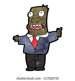 cartoon pointing man