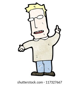 hombre que señala caricatura
