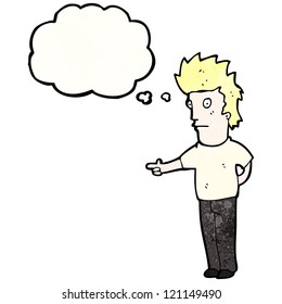 cartoon pointing man
