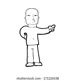 cartoon pointing man