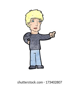 cartoon pointing man