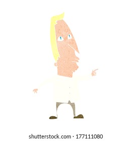 cartoon pointing man