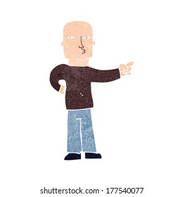 hombre que señala caricatura