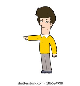 cartoon pointing man