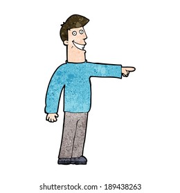 cartoon pointing man