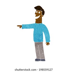 cartoon pointing man