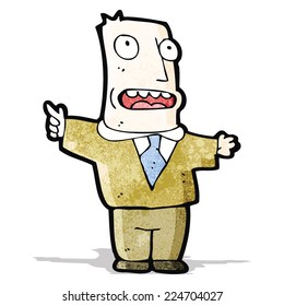 cartoon pointing man