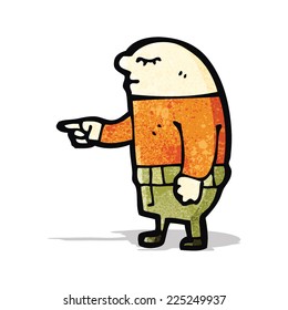 hombre que señala caricatura