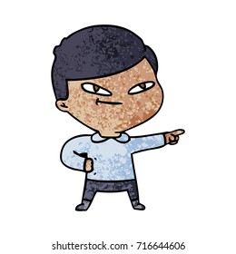 cartoon pointing man