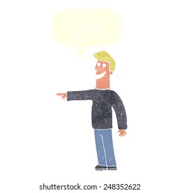 Cartoon-Zeiger Mann mit Sprachblase