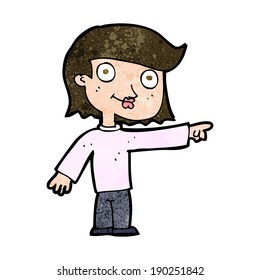 persona señaladora de caricatura