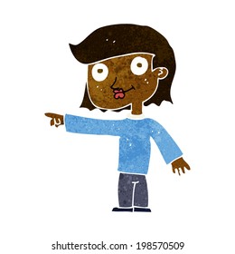 persona señaladora de caricatura