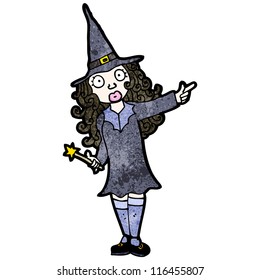 caricatura apuntando bruja