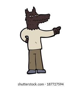 Cartoon-Zeiger-Wolf