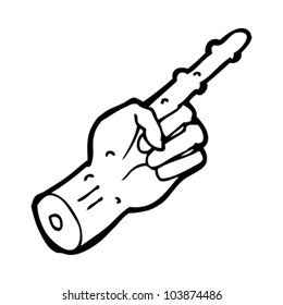 cartoon pointing zombie hand