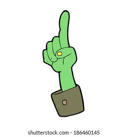 cartoon pointing zombie hand