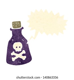 cartoon poison bottle