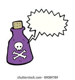 cartoon poison bottle