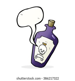 cartoon poison with speech bubble