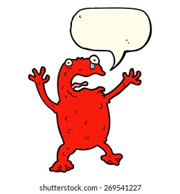 cartoon poisonous frog with speech bubble