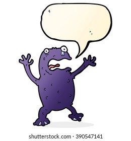 cartoon poisonous frog with speech bubble