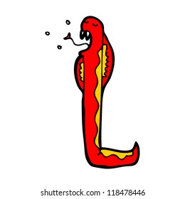 serpiente venenosa de dibujos animados