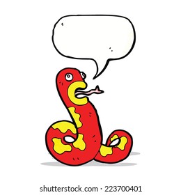 serpiente venenosa de dibujos animados
