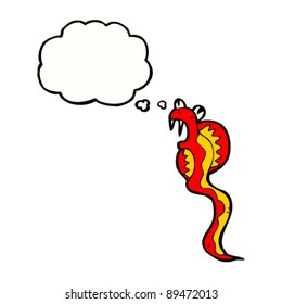 caricatura de serpiente venenosa