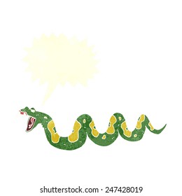 cartoon poisonous snake with speech bubble