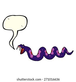cartoon poisonous snake with speech bubble