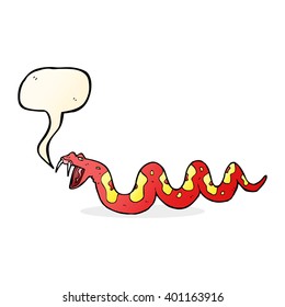 cartoon poisonous snake with speech bubble
