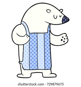 cartoon polar bear chef