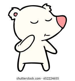 oso polar de dibujos animados considerando