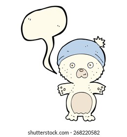 cartoon polar bear cub