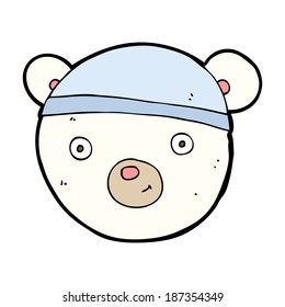 cartoon polar bear face