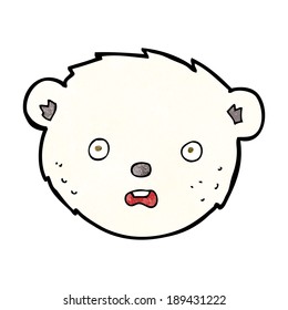 cartoon polar bear face