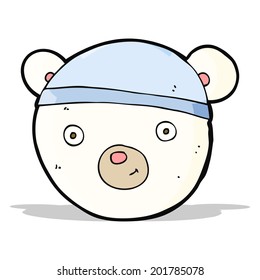 cartoon polar bear face