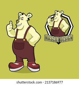 Cartoon polar bear mascot graphic vector illustration
suitable for logo or mascot etc