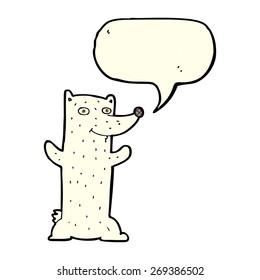 Karikaturbär mit Sprachblase