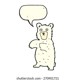 Karikaturbär mit Sprachblase